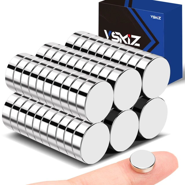 Main image of 60Pcs Small Magnets, 10x3mm Rare Earth Magnets Mini Magnet Neodymium Disc Magnets for Fridge, Crafts, DIY, Kitchen, Whiteboard, Office