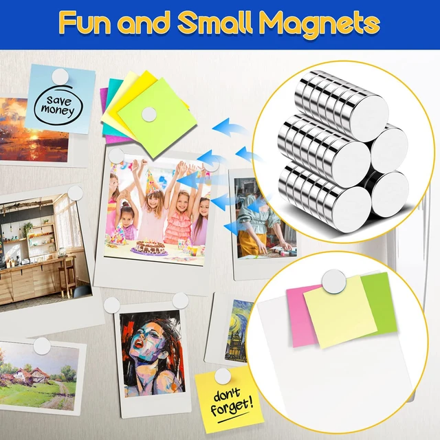 Alt view image 2 of 6 - 35 Pcs Rare Earth Magnets, 15x2mm Neodymium Magnet Small Magnets Neodymium Disc Magnets for Whiteboard Fridge Office