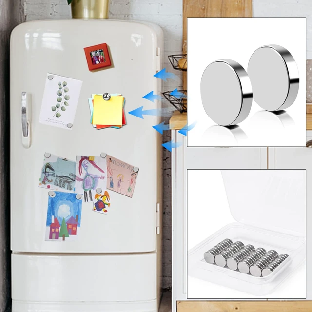 Alt view image 6 of 6 - 35 Pcs Rare Earth Magnets, 15x2mm Neodymium Magnet Small Magnets Neodymium Disc Magnets for Whiteboard Fridge Office