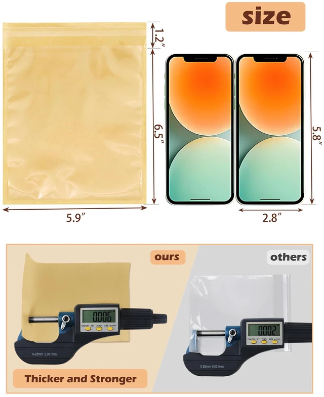 Alt view image 2 of 6 - 400 Pack Self Sealing Cookie Bags with Seal, 5.9x6.5 Inch Paper Bakery Bags with Window, Grease Resistant To Go Sleeves for Packaging Donut, Snack, Scone, Browni, Small Pastries and other Treats
