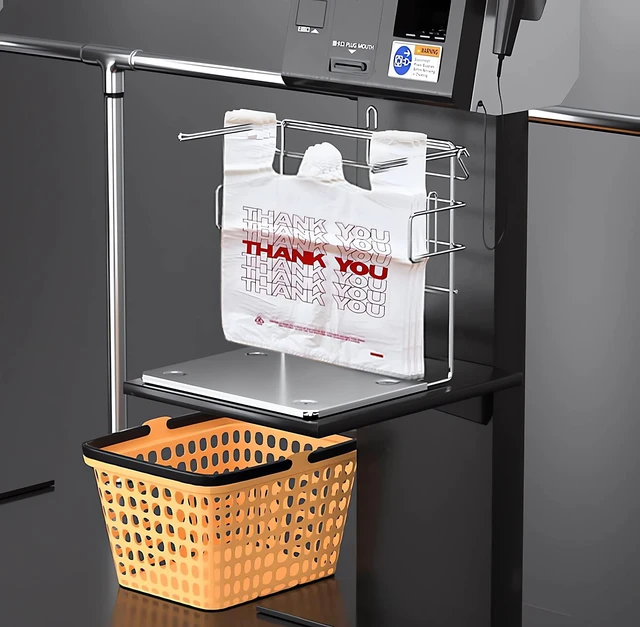 Alt view image 4 of 7 - 1000 Ct plastic bags/Shopping Bags/Thank You Bags/Reusable and Disposable Grocery Bags - Measures 11.5" X 6.25" X 21", 15mic, 0.6 Mil