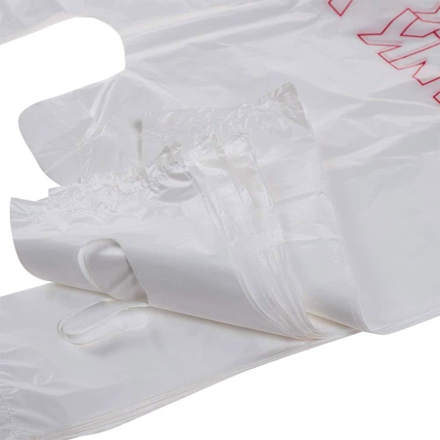 Alt view image 7 of 7 - 1000 Ct plastic bags/Shopping Bags/Thank You Bags/Reusable and Disposable Grocery Bags - Measures 11.5" X 6.25" X 21", 15mic, 0.6 Mil