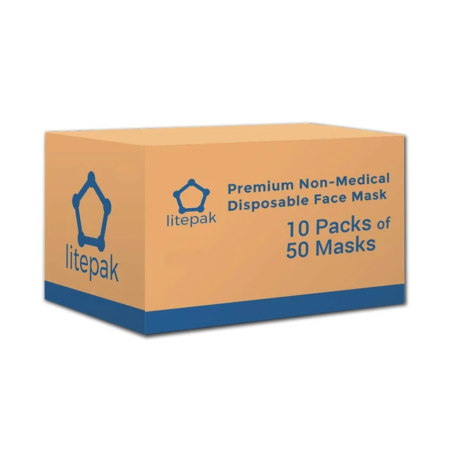 Alt view image 4 of 7 - 500pcs Premium Disposable Face Mask SOFT 3ply Nose Wire