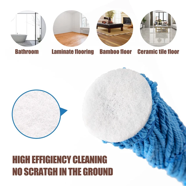 Alt view image 3 of 7 - Mop with 2 Reusable Microfiber Heads, Easy Wringing Twist Mop 57.5 inch Long Handle, Wet Mops for Floor Cleaning, Commercial Household Clean Hardwood, Vinyl, Tile and More