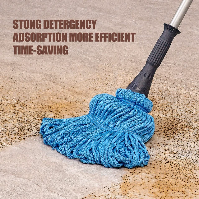 Alt view image 4 of 7 - Mop with 2 Reusable Microfiber Heads, Easy Wringing Twist Mop 57.5 inch Long Handle, Wet Mops for Floor Cleaning, Commercial Household Clean Hardwood, Vinyl, Tile and More