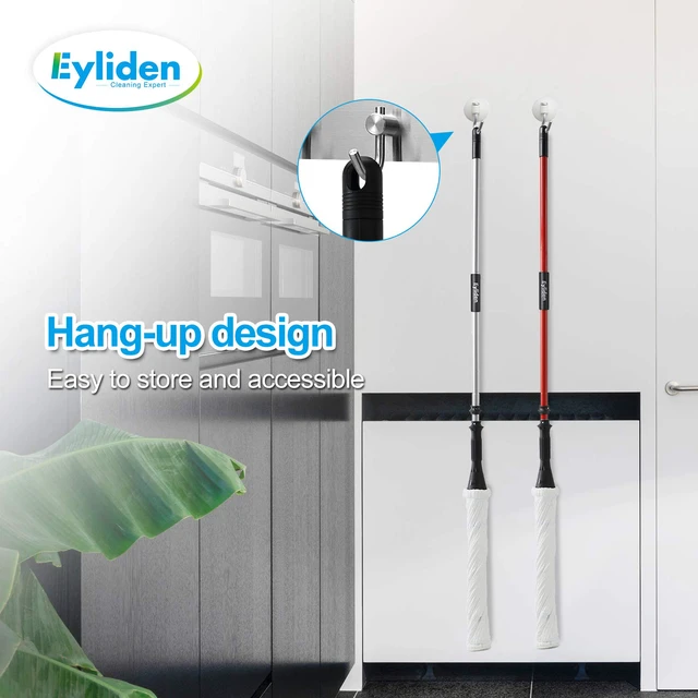 Alt view image 7 of 7 - Mop with 2 Reusable Microfiber Heads, Easy Wringing Twist Mop 57.5 inch Long Handle, Wet Mops for Floor Cleaning, Commercial Household Clean Hardwood, Vinyl, Tile and More, White