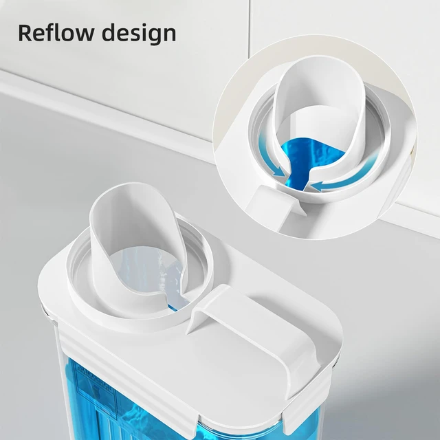 Alt view image 3 of 5 - 94oz Laundry Detergent Dispenser Container,Laundry Soap Dispenser,3 Pack Fabric Softener Dispenser,Liquid Laundry Detergent Organizer for Laundry Room Organization