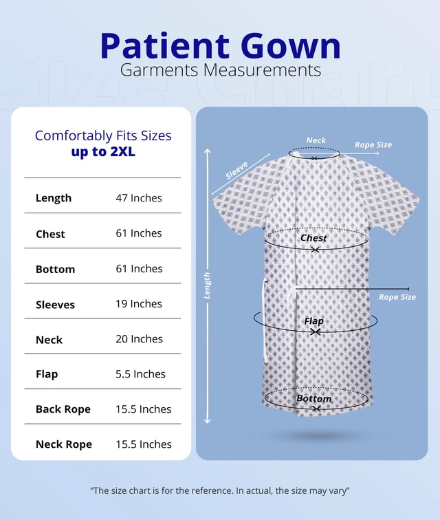 Alt view image 2 of 6 - Unisex Hospital Gowns Back-Tie Patient Gowns Women Men Fits Sizes up to 2XL Lightweight, Loose-Fit, Comfortable, Soft, Multipurpose, Medical & Everyday Utility