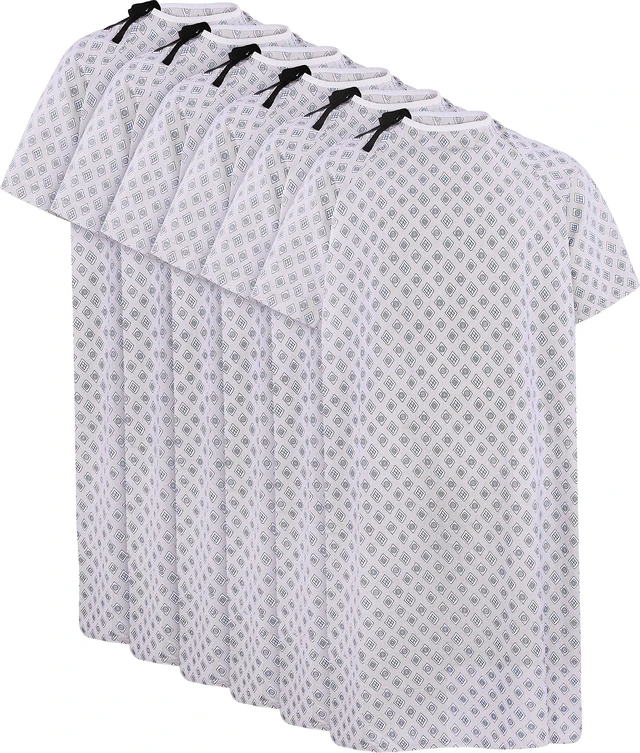 Main image of Unisex Hospital Gowns Back-Tie Patient Gowns Women Men Fits Sizes up to 2XL Lightweight, Loose-Fit, Comfortable, Soft, Multipurpose, Medical & Everyday Utility