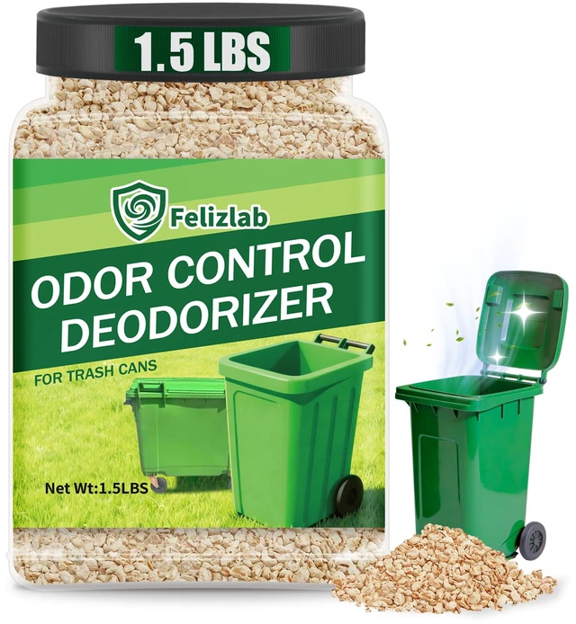 Main image of 1.5 lbs Outdoor Trash Can Deodorizer, Heavy Duty Garbage Can Odor Eliminator & Moisture Absorber for Outdoor Trash Cans, Recycling Bins & Waste Containers, Long Lasting Odor Control