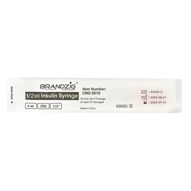 Alt view image 4 of 5 - U-40 Pet Insulin Syringes 29G 1/2cc, 1/2" 100-Pack