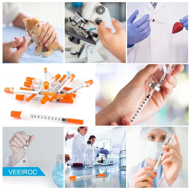 Alt view image 5 of 7 - 1ml Syringes with 30G 5/16" (8mm) Needle, Individual Wrapped, 100PACK (1CC 30G 5/16"-100PACK)