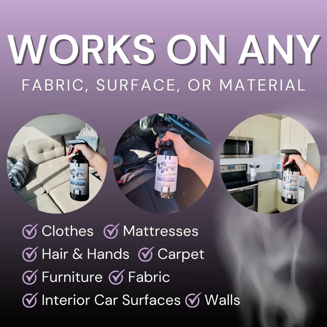 Alt view image 2 of 6 - Smoke Odor Eliminator Spray, Bamboo Teak, 2 Pack, 16 oz Eliminates Smoke Smell at the Source. Deodorizer for Homes, Cars, Clothes, Walls, Upholstery and Curtains