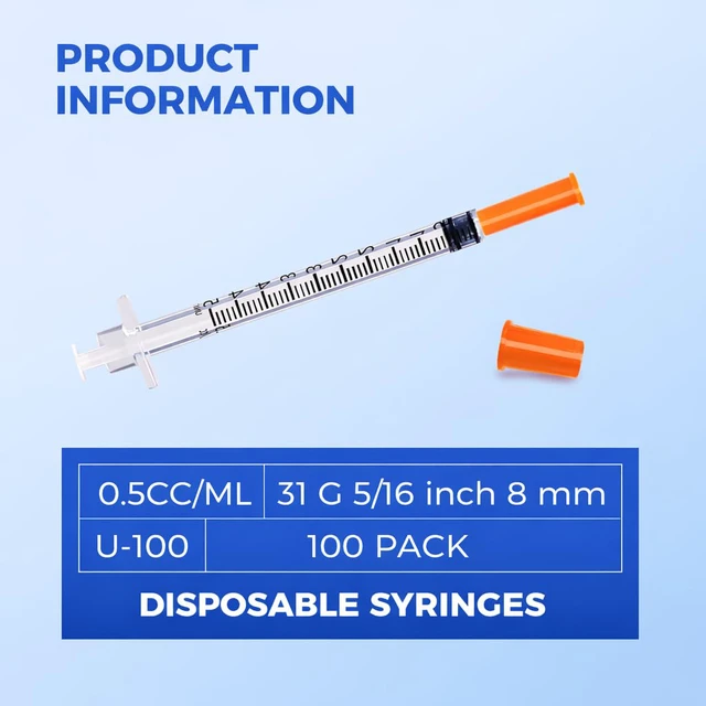 Alt view image 2 of 6 - 0.5ml 31G 5/16", Ideal for Liquid Dispensing,Pack of 100