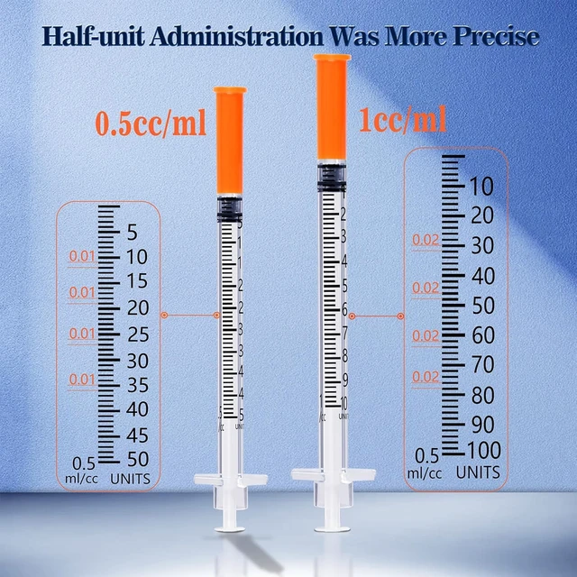 Alt view image 5 of 7 - 0.5ml 30G 5/16" 8mm Syrings, Lab Supplies Disposable Individual Package, Pack of 25