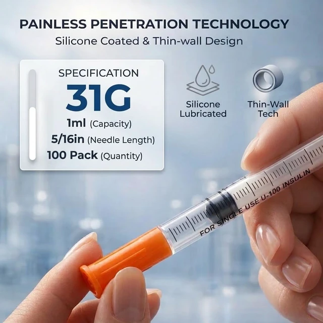 Alt view image 2 of 6 - 1ml 31G 5/16",Designed for Liquid Delivery,Individually Packed100Pack