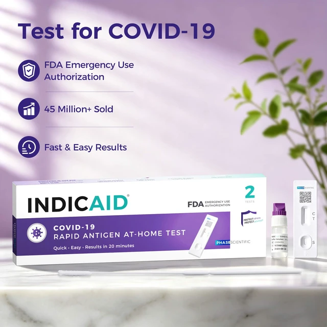 Alt view image 2 of 6 - COVID-19 Antigen Rapid Test, FDA EUA-Authorized OTC, HSA/FSA COVID Home Test with Accurate Results, Gentle Nasal Swab, Easy to Use for Ages 2 and Up, 6 Tests in 3 Individual Packs