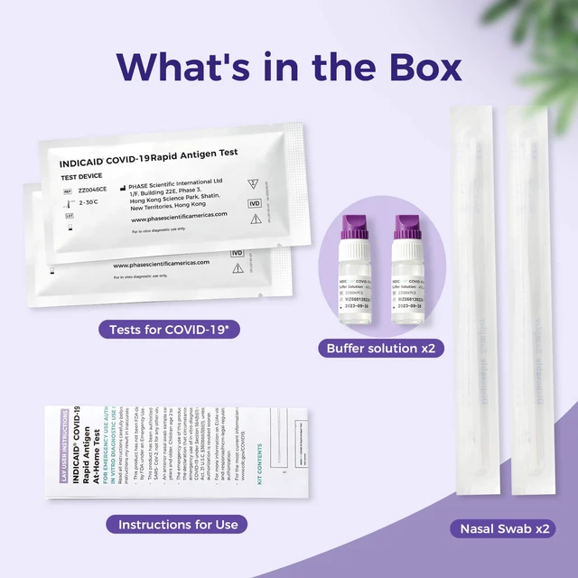 Alt view image 5 of 6 - COVID-19 Antigen Rapid Test, FDA EUA-Authorized OTC, HSA/FSA COVID Home Test with Accurate Results, Gentle Nasal Swab, Easy to Use for Ages 2 and Up, 6 Tests in 3 Individual Packs