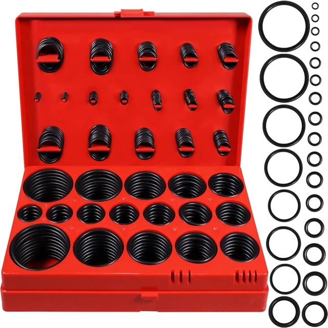 Main image of 419 PCS Universal Metric O-Ring Kit32 Sizes Buna-N 70A Rubber O Ring Assortment Set for Various Car Auto Faucet Plumbing Pressure Washer Air or Gas Sealing Repair Resist Oil and Heat