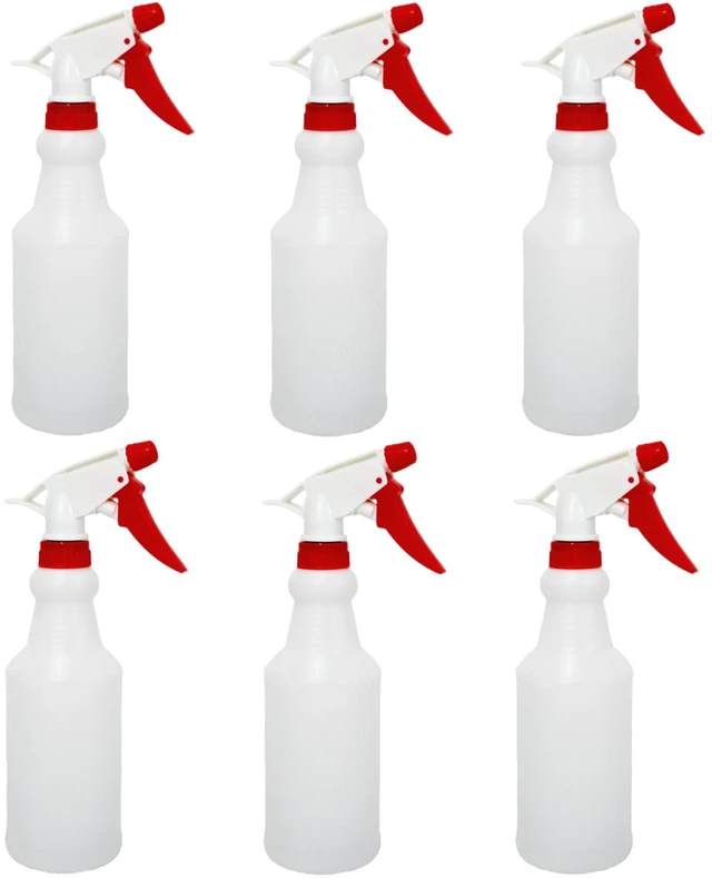 Main image of 6 Pack 16oz Spray Bottles, Reusable Fine Mist Water Sprayer for Plants, Cleaning, High Output Ultrafine Misting Plastic Spray Bottles for Water, Salon, Garden, Kitchen and Bathroon