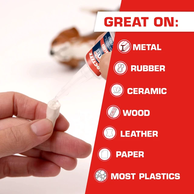 Alt view image 3 of 7 - Super Glue Liquid Longneck Bottle, 5g Bottle (Pack of 6) Instant Adhesive for Plastic, Wood & Metal, Clear Superglue with Extra Long Precision Nozzle, QuickDry Formula