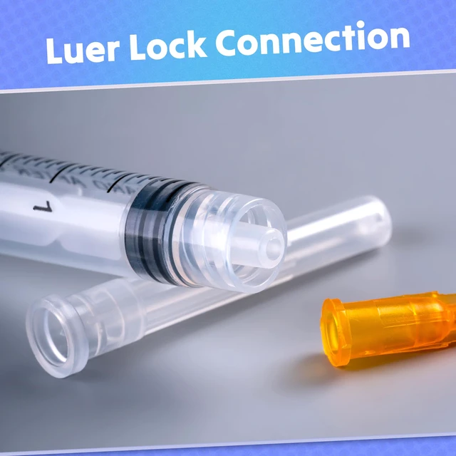 Alt view image 4 of 7 - 2.5ml Syringes with 25 Gauge 1 Inch Needles Luer Lock Disposable, 100 Pack Individually Packed