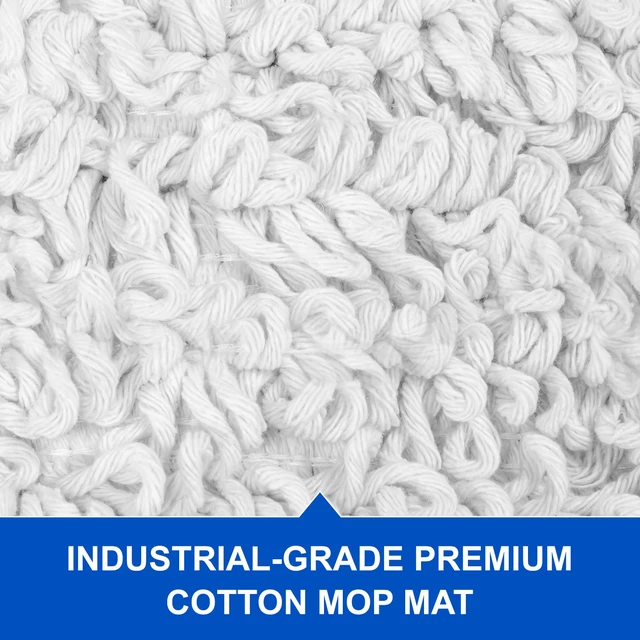 Alt view image 4 of 7 - 36" Dust Mop Replacement Pad: 2 Pack ONLY for Commerical Dust Mop Durable Thick Washable Cotton, Dry Mop Head, For Hardwood Tile Schools Offices Industrial