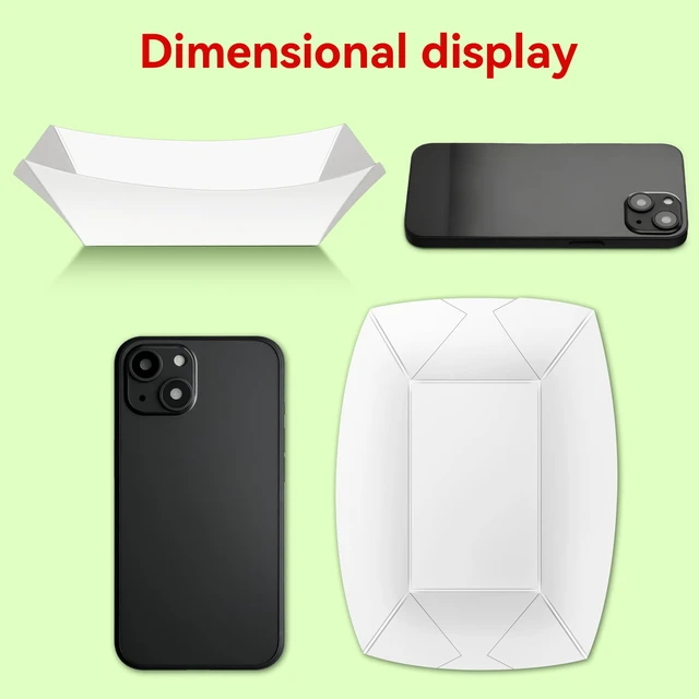 Alt view image 3 of 7 - 100 Pack 2lb Kraft Paper Food Trays, Waterproof Heavy-Duty Paper Food Boats Disposable Serving Baskets Trays for Fries Sandwiches Burgers Hot Dogs Taco BBQ Popcorn Picnic Wedding Party (White)
