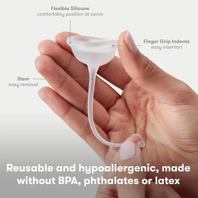 Alt view image 3 of 6 - Conception Aid Cup for Natural Pregnancy Support, Storage Keeps Sperm Close to Cervix, Soft Flexible Silicone, Reusable Cup with Storage Bag Included