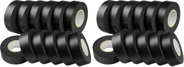 Main image of 0.75" x66ft 24 Pack Electrical Tape, Waterproof Flame Retardant
