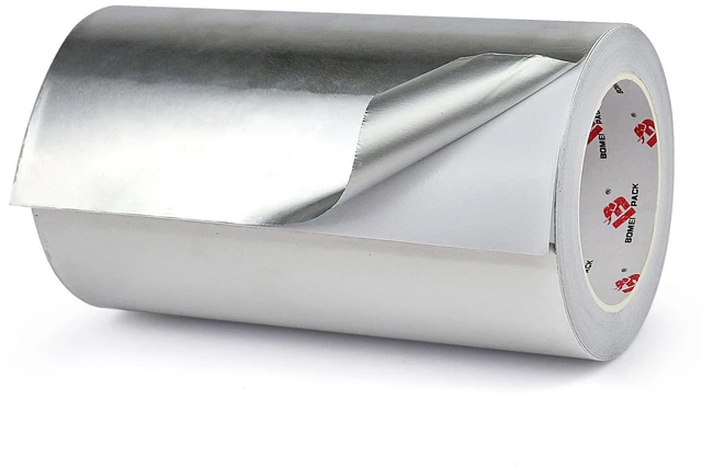 Main image of Aluminum Foil Tape,Heavy Duty Metal Foil Tape,High Temperature Silver Duct Tape,Perfect for Sealing & Patching,HVAC,Air Ducts,Insulation and Metal Repair (8 Inch)