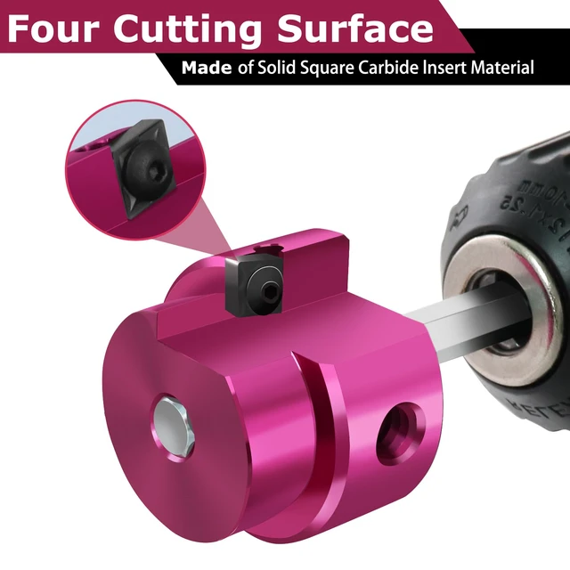 Alt view image 4 of 7 - PVC Pipe Reamer 3/4 Inch & 1 Inch PVC Fitting Saver ABS Socket Saver Plastic Pipe Fitting Reamer for Plumbing Sch.40 CPVC ABS Socket Hub with 1/4-Inch Hex Shaft,Fit 1/2" Drills