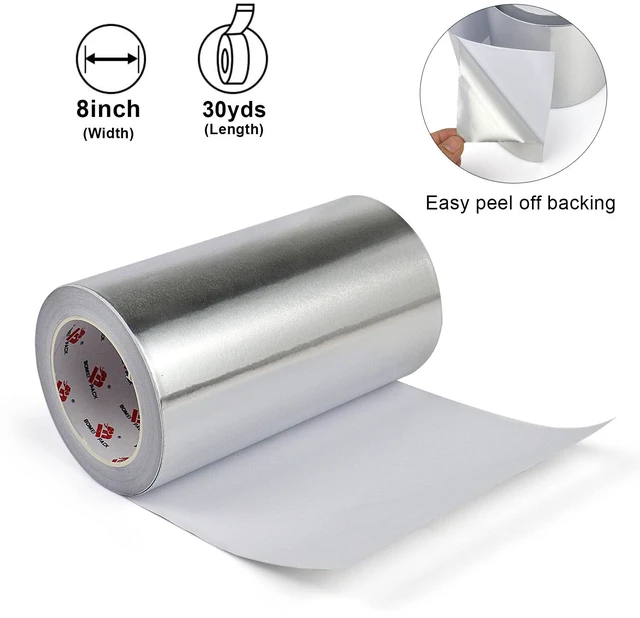 Alt view image 3 of 7 - Aluminum Foil Tape,Heavy Duty Metal Foil Tape,High Temperature Silver Duct Tape,Perfect for Sealing & Patching,HVAC,Air Ducts,Insulation and Metal Repair (8 Inch)
