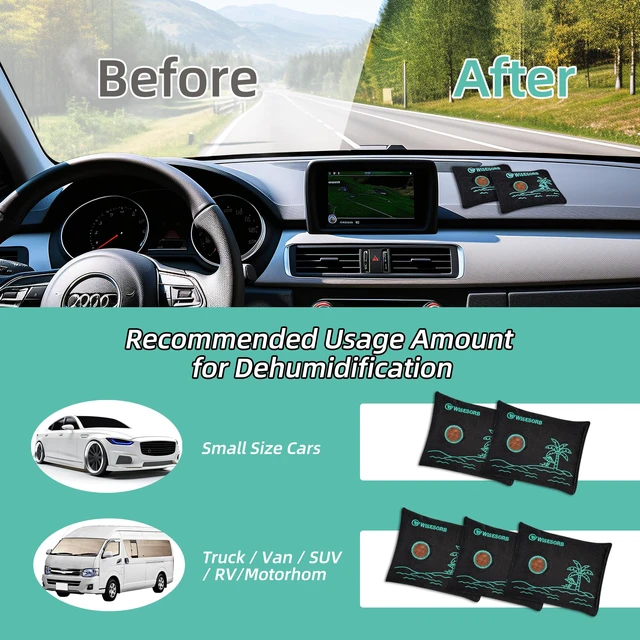Alt view image 5 of 7 - 200g x 3pcs Rechargeable Desiccant Packs, Color Indicating Silica Gel Packets with Transparent Window, Moisture Absorbers,Reusable Dehumidifier Bags for Storage Safe Closet Basement Camera