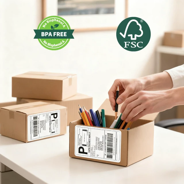 Alt view image 7 of 7 - 1000 4x6 Thermal Labels 500/Stack, Commercial Grade Shipping Thermal Labels 4x6 Fanfold, Clear Printing, Compatible with Rollo, Zebra, MUNBYN Printers