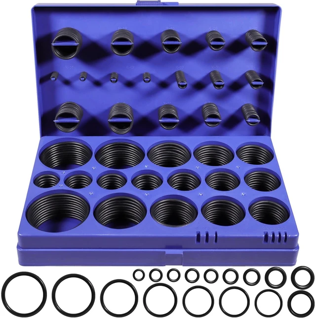 Main image of 407 Pcs Universal SAE O Ring Assortment Kit32 Inch Sizes Standard Nitrile Rubber O'ring Set for Automotive Hydraulic Faucet Professional Plumbing Pressure Washer Air or Gas Sealing Repair