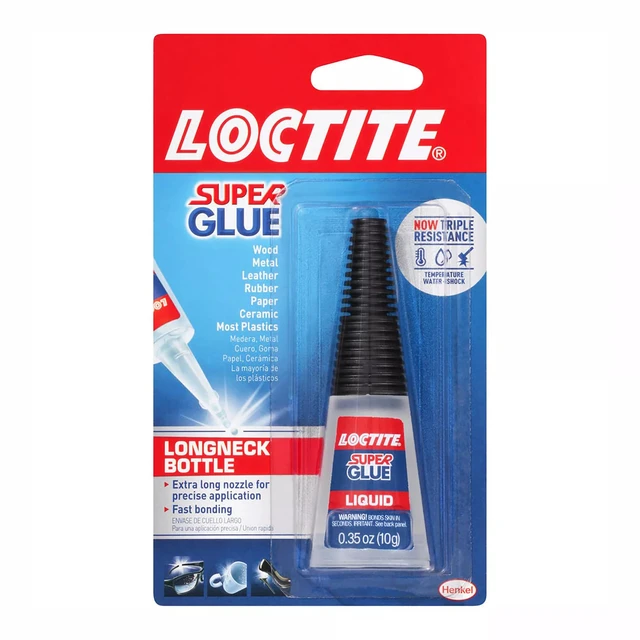 Alt view image 5 of 7 - Super Glue Liquid Longneck Bottle, 10g Bottle (Pack of 6) Instant Adhesive for Plastic, Wood & Metal, Clear Superglue with Extra Long Precision Nozzle, QuickDry Formula
