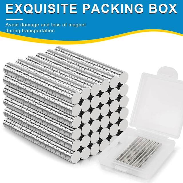 Alt view image 4 of 7 - Small Magnets, 2500 Pack Refrigerator Magnet Rare Earth Magnet Neodymium Magnets for Crafts, Whiteboard, Kitchen Cabinet