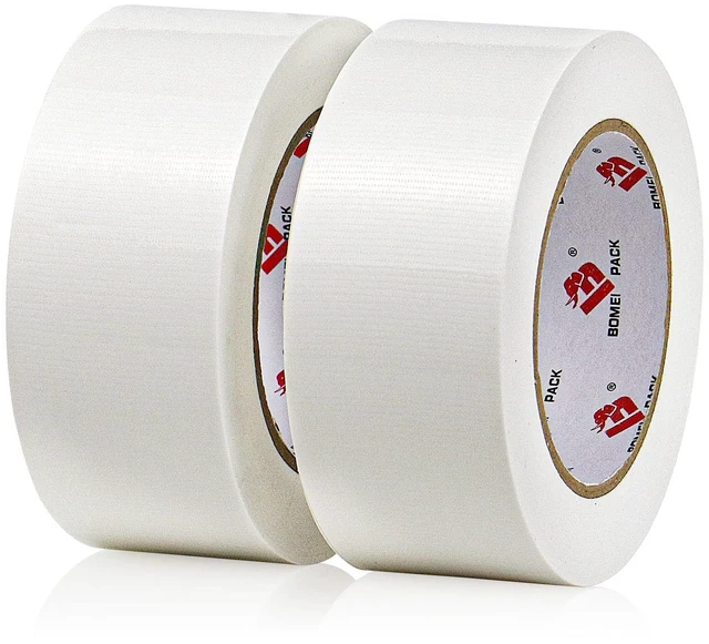 Main image of 2 Pack Duct Tape Heavy Duty,9 Mil Thickness,2 Inches x 30 Yards,Strong Industrial Strength,Flexible,No Residue,Waterproof and Tear by Hand,Multi-Use for Indoor & Outdoor Repairs(White)