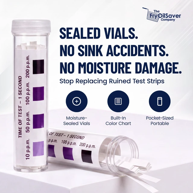 Alt view image 5 of 6 - Chlorine Test Strips for Restaurants & Food Services, 4 x Vial of 100 Sanitizer Testing Kits, Precise Bleach Test Strips, 0-200 PPM Testing Kit for Sanitizing Solutions by FryOilSaver Co. FMP 142-1362