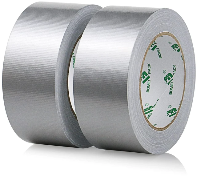 Main image of 2 Pack Duct Tape Heavy Duty,9 Mil Thickness,2 Inches x 30 Yards,Strong Industrial Strength,Flexible,No Residue,Waterproof and Tear by Hand,Multi-Use for Indoor & Outdoor Repairs (Silver)