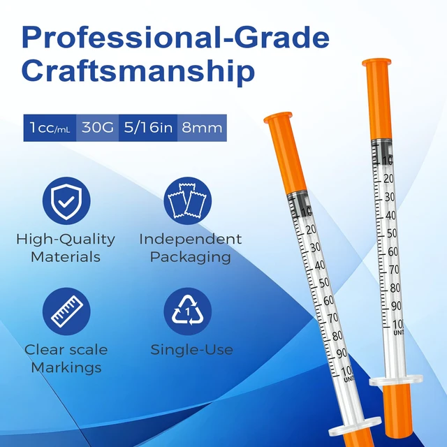 Alt view image 2 of 7 - 1mL 30G 5/16" Laboratory Consumables, Individually Packed, 100 Pack