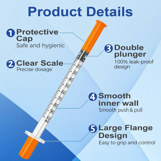 Alt view image 5 of 7 - 1mL 29G 5/16" Laboratory Consumables, Individually Packed, 100 Pack