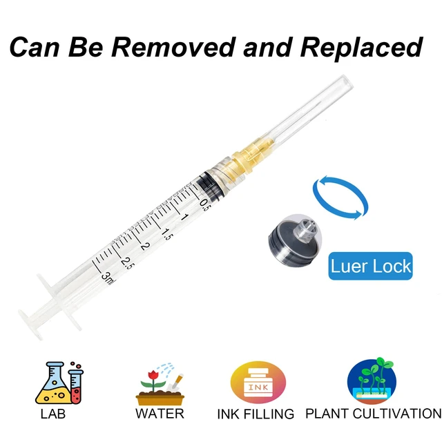 Alt view image 3 of 7 - 100pcs 3ml 25g x 5/8 in for Scientific Accessories Refilling Liquids 3cc 25 gauge 5/8 inch Disposable Reconstitution,Lab Sample Supplies, Dispensing Utensils, Individually Wrapped