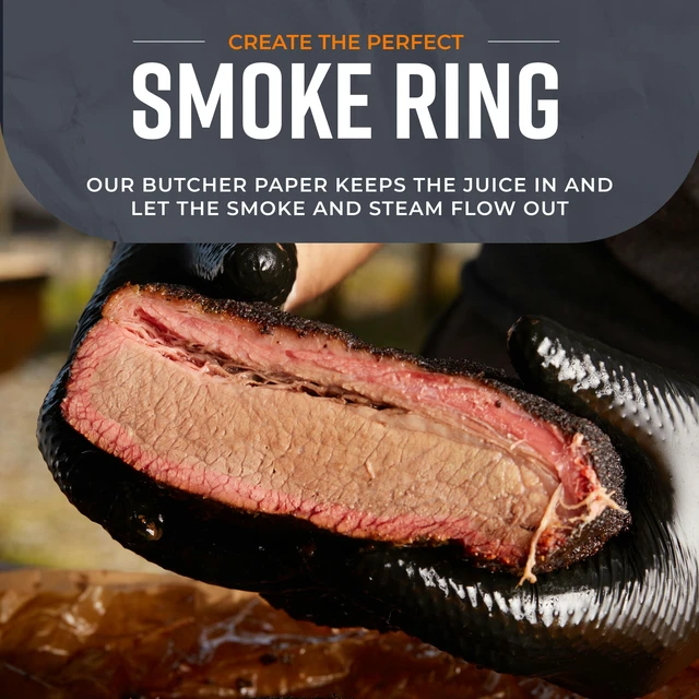 Alt view image 6 of 7 - White Kraft Butcher Paper Roll - 18" x 1200 (100 ft) - Uncoated, Unwaxed, Food-Grade Paper for Smoker, Grilling, BBQ, Wrapping & Smoking Meat, Packaging, and Sublimation
