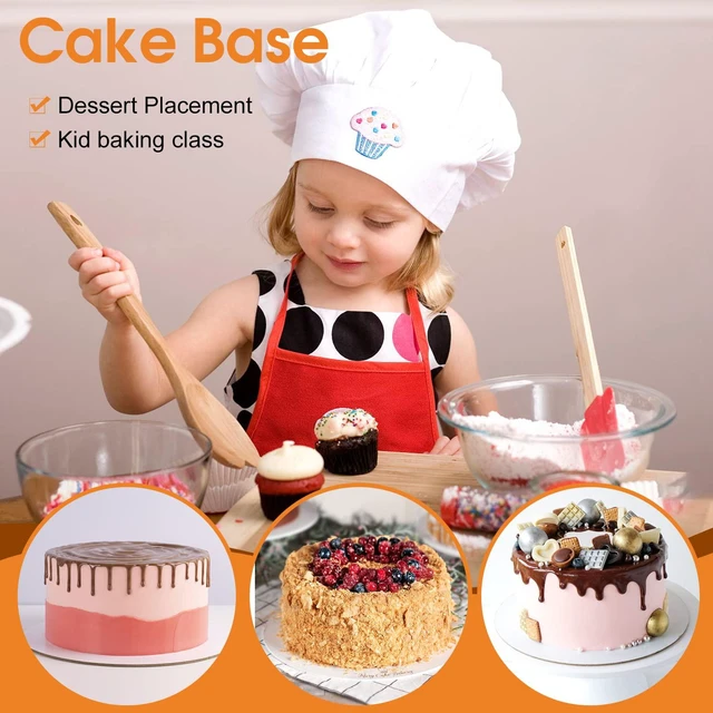 Alt view image 5 of 7 - 80-Packs Cake Boards 10 inch Round, White Cake Board Rounds White Cake Circles Rounds Base Food-Grade Cardboard Cake Plate for displaying Cakes, Bread, DessertsThin and Sturdy
