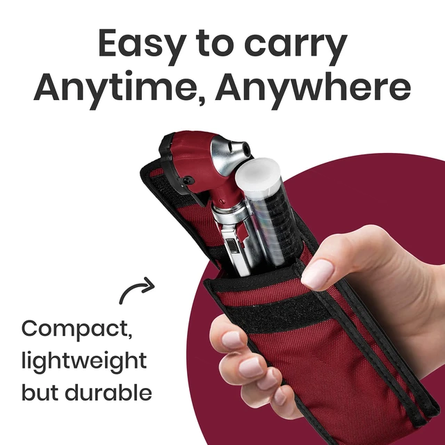 Alt view image 6 of 7 - ZetaLife Otoscope - Ear Scope with Light, Ear Infection Detector, Pocket Size (Maroon Color)