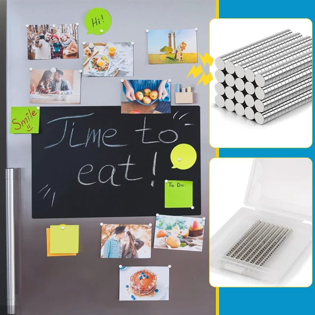Alt view image 6 of 7 - Small Magnets, 1000 Pack Refrigerator Magnet Rare Earth Magnets Neodymium Magnets for Crafts, Whiteboard, Kitchen Cabinet