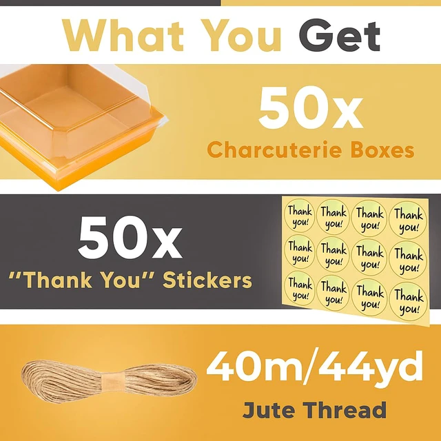 Alt view image 3 of 6 - 50 Pack 5in Small Charcuterie Boxes with Clear Lids, Mini Paper Containers Disposable Grease-Proof Dessert Packaging, Food Containers For Charcuterie, Bakery, Cookies, Pastry, Cake Slice, Strawberries