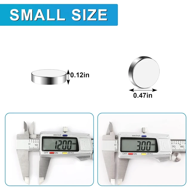 Alt view image 2 of 7 - Small Magnets, 80 Pack Refrigerator Magnet 12x3mm Rare Earth Magnet 0.47 x 0.12 Inch Neodymium Magnets for Crafts, Whiteboard, Kitchen Cabinet